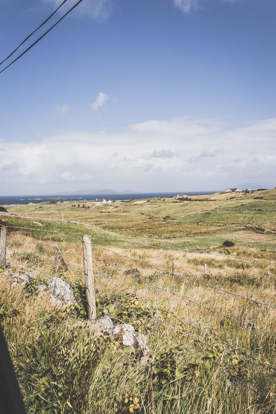 Vue depuis le van en Irlande