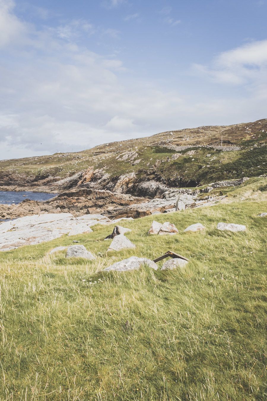 irlande - mer et herbe verdoyante