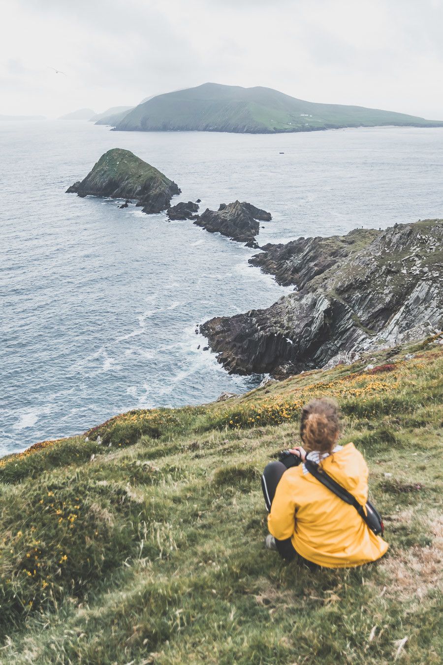 Vue sur Skellig Island depuis Dunmore Head dans le Kerry