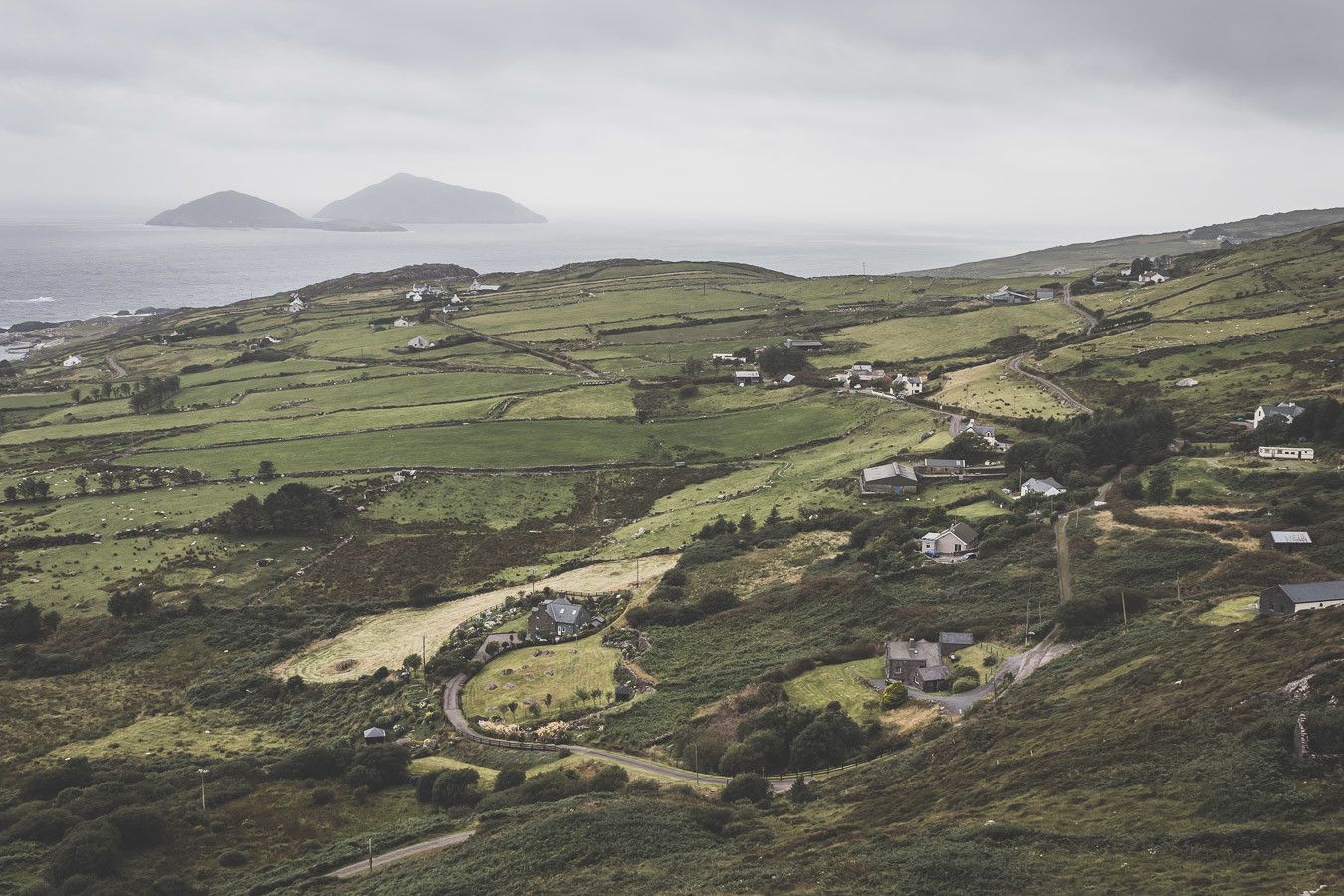 Vue depuis la Skellig Ring en Irlande