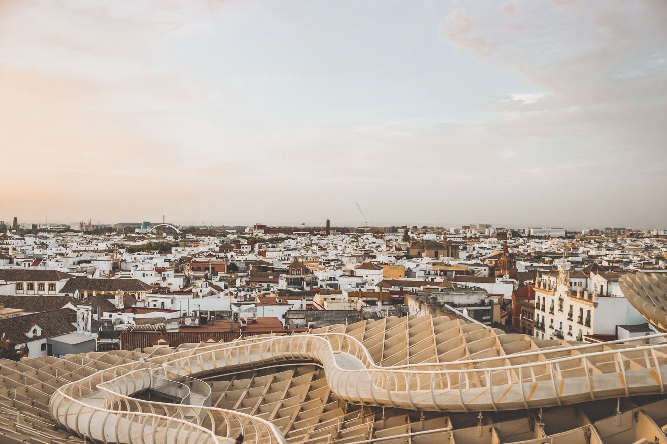 Vue depuis le Metropol Parasol à Séville