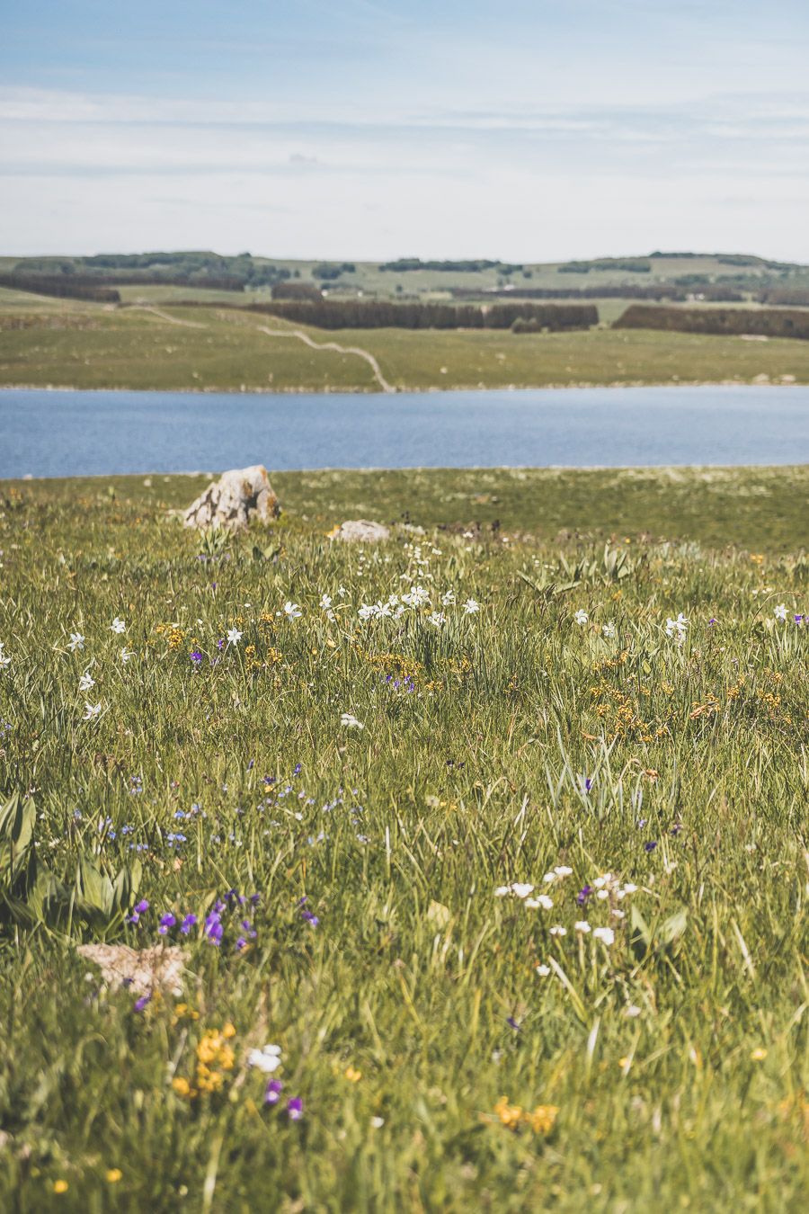 Randonnée sur l'Aubrac : la cascade du Déroc et le lac de Saint-Andéol en Lozère