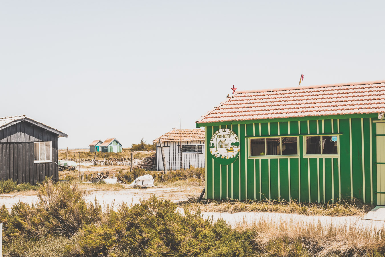 Cabanes ostréicoles sur l'île d'Oléron