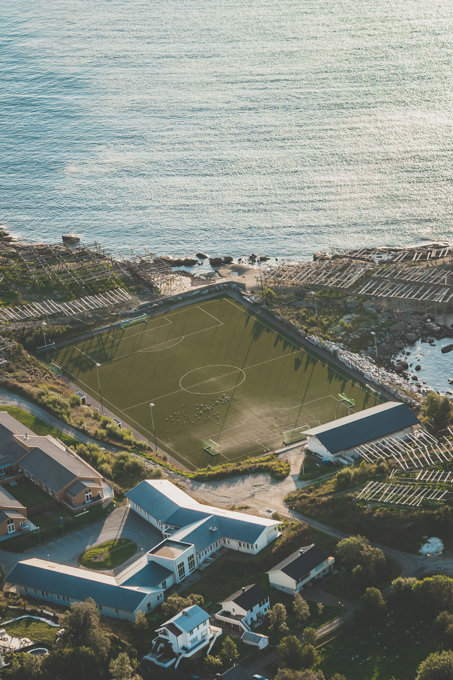 stade de foot de Reine Norvège