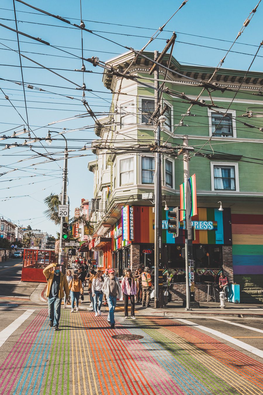 Rainbow crosswalk San Francisco